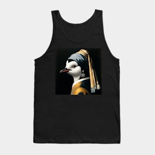 Wildlife Conservation - Pearl Earring Emperor Penguin Meme Tank Top